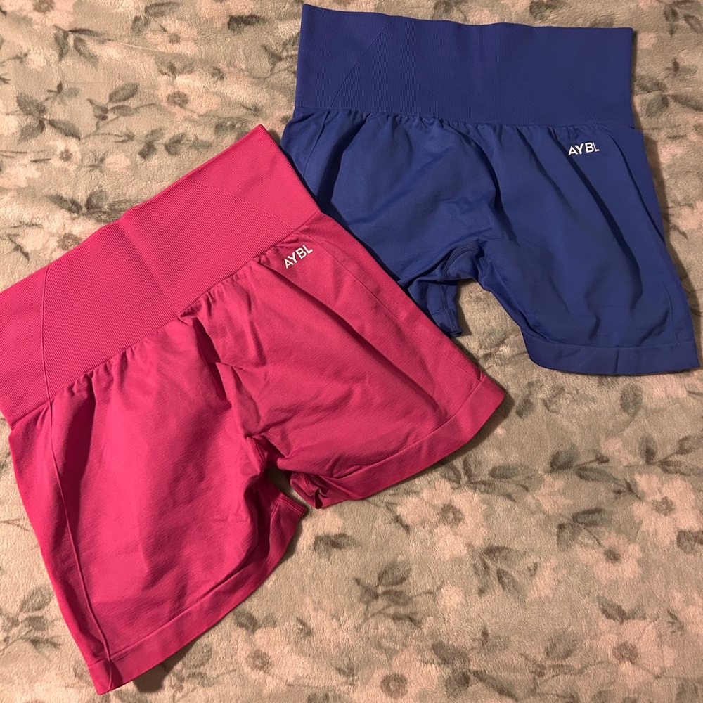 Pink and blue aybl seamless shorts